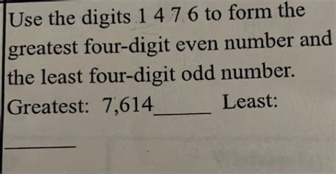 greatest four digit even number|Creating the largest number (video) .